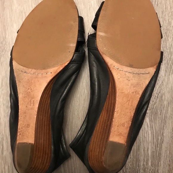 Cole haan leather nike air peep toe heels - Picture 2 of 5